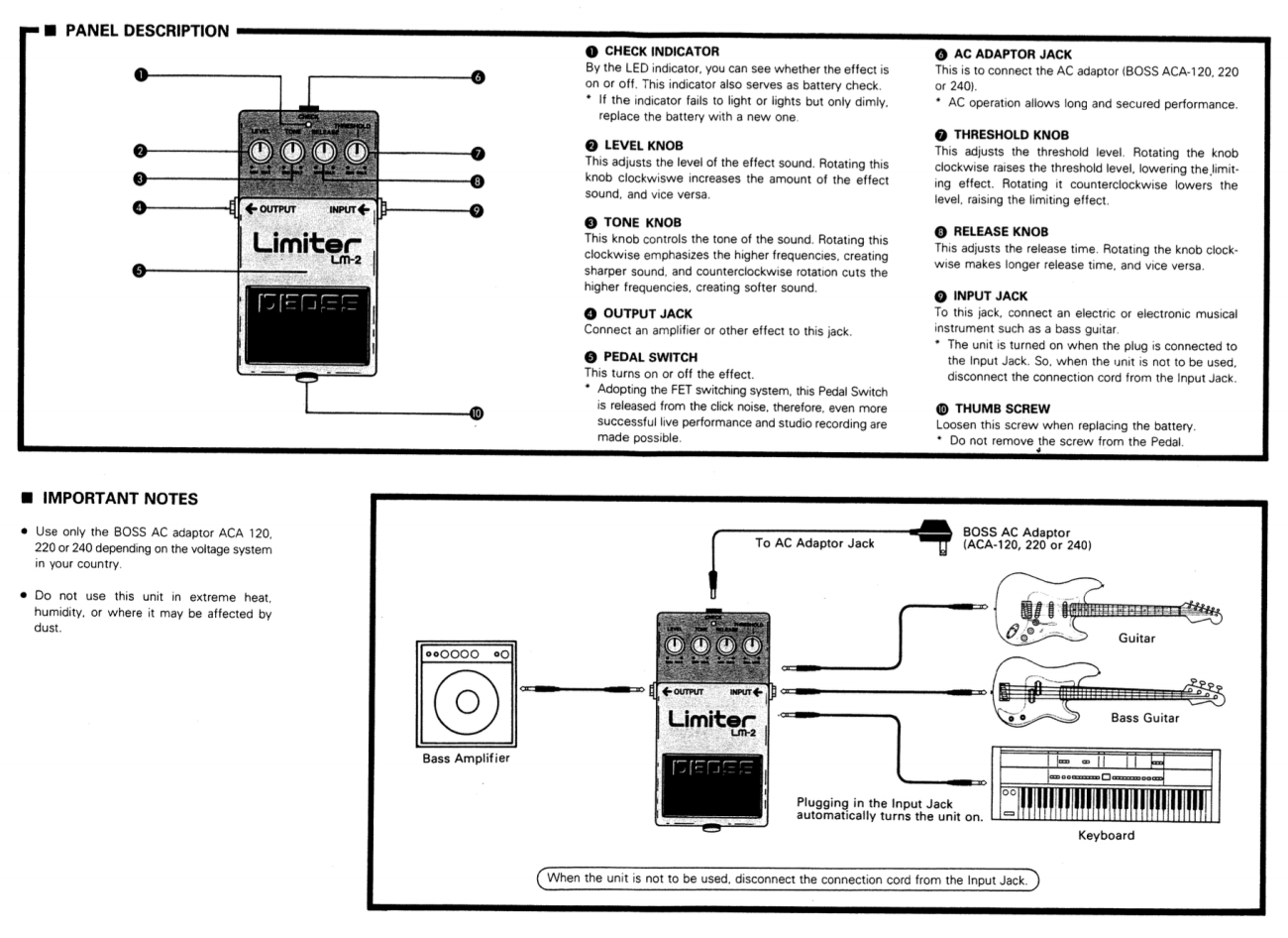 Boss LM-2 Limiter