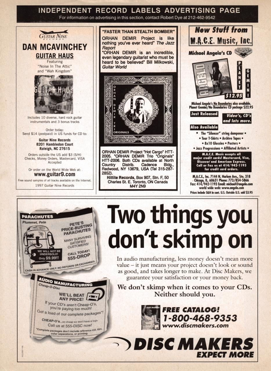 Guitar World Ad, 1997 (#2)