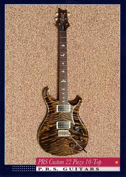 PRS Custom 22 Piezo 10-Top Yellow Tiger