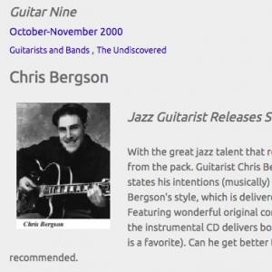Chris Bergson: Jazz Guitarist Releases Second CD (Oct 2000)