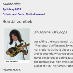 Ron Jarzombek: An Arsenal Of Chops (Apr 2003)
