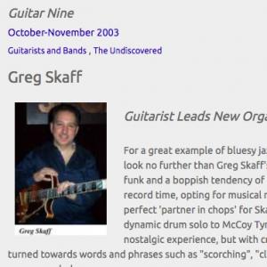 Greg Skaff: Guitarist Leads New Organ Trio (Oct 2003)