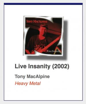 #56: Tony MacAlpine "Live Insanity"