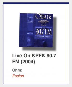 OHM: "`Live` On KPFK 90.7 FM"